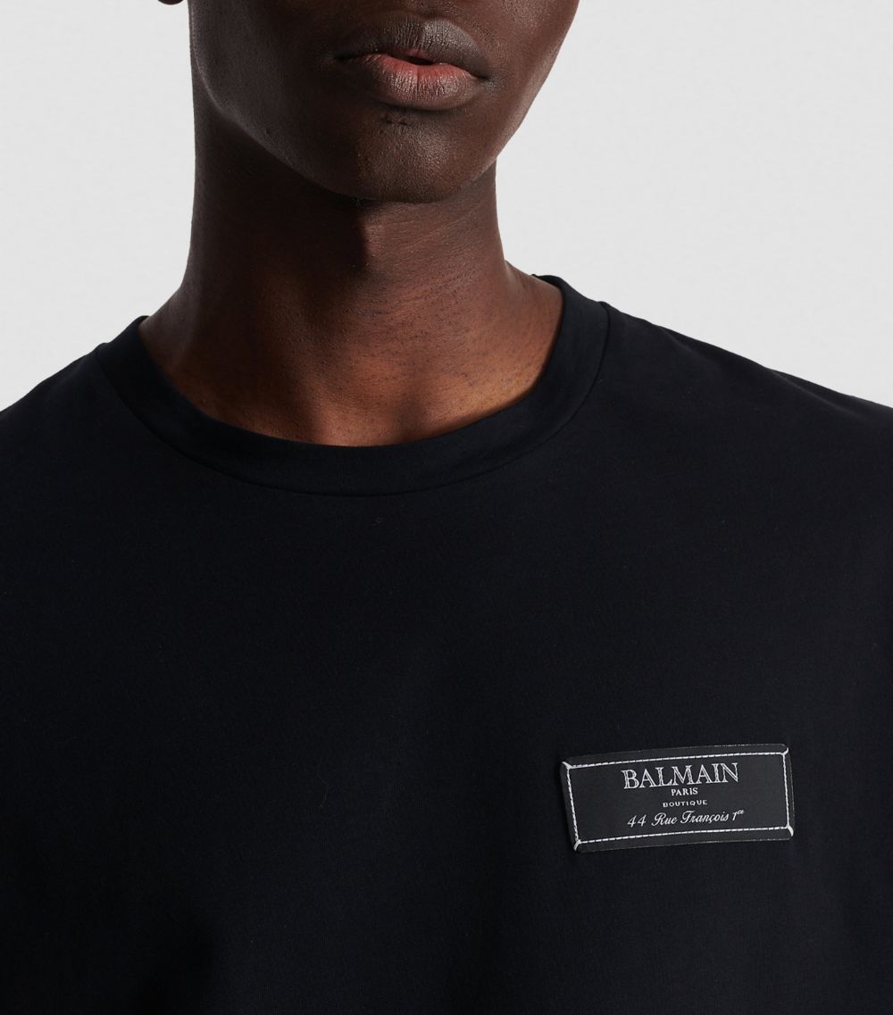 Balmain Balmain Cotton Logo-Patch T-Shirt