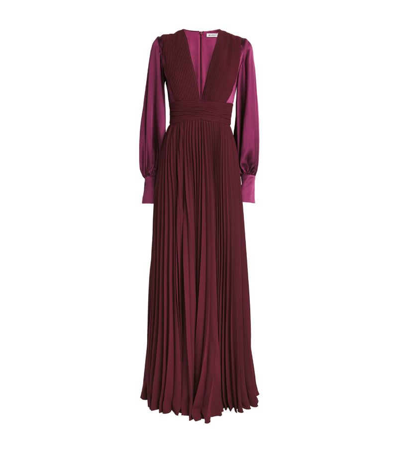 E.Stott E. Stott Chiffon Pleated Kara Midi Dress