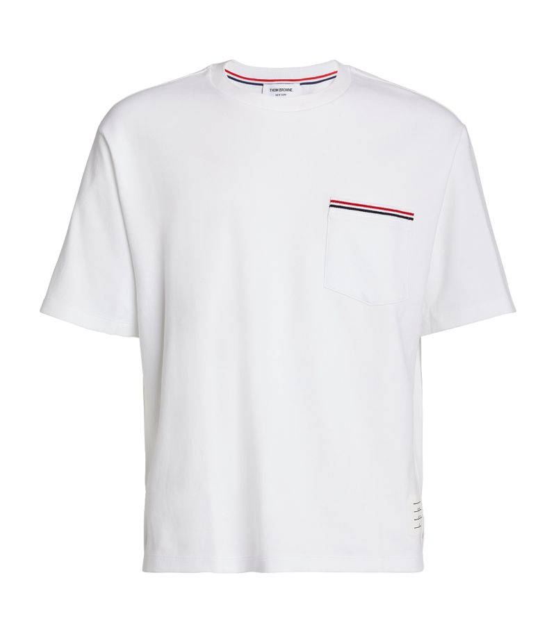 Thom Browne Thom Browne Oversized Tricolour Pocket T-Shirt