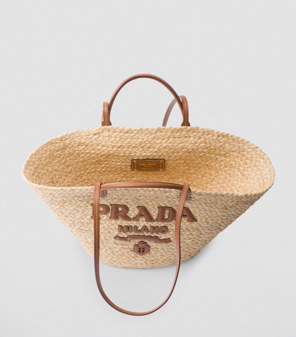 Prada Prada Raffia-Leather Top-Handle Bag