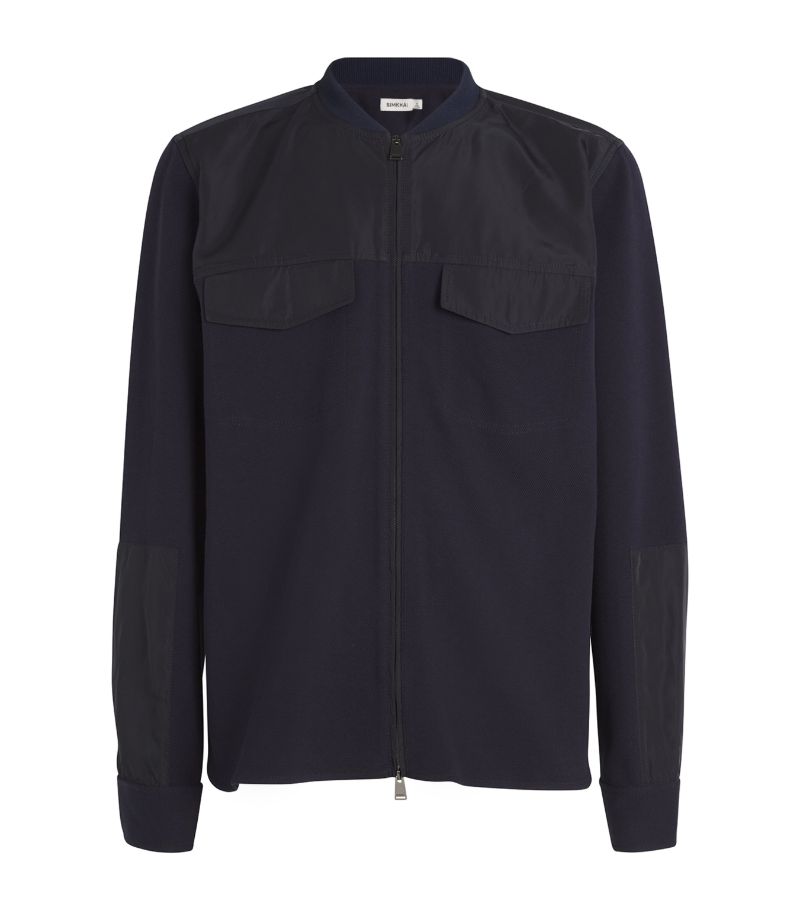 Simkhai Simkhai Nylon-Trim Ribbed Bomber Jacket