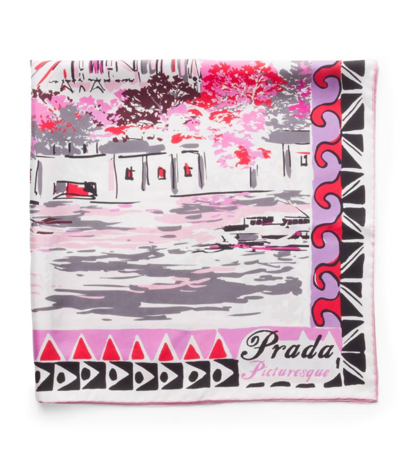 Prada Prada Silk Pittoresque Paris Scarf