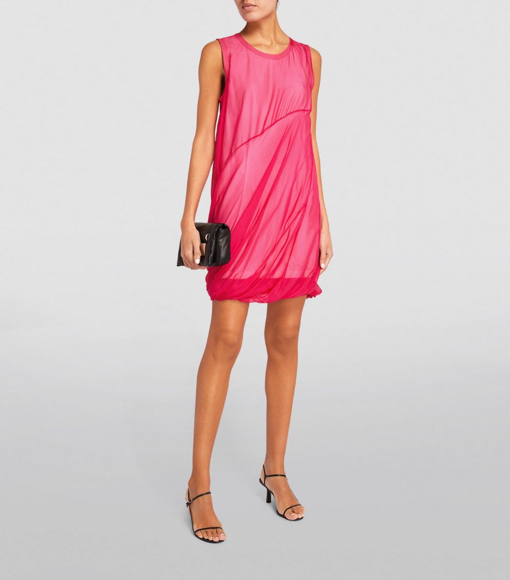 Helmut Lang Helmut Lang Silk Bubble-Hem Mini Dress