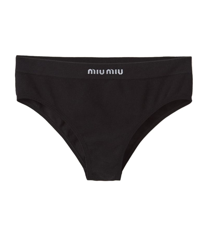 Miu Miu Miu Miu Ribbed Seamless Briefs