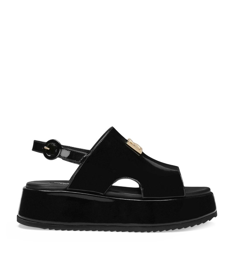 Dolce & Gabbana Dolce & Gabbana Kids Patent Leather Wedge Sandals