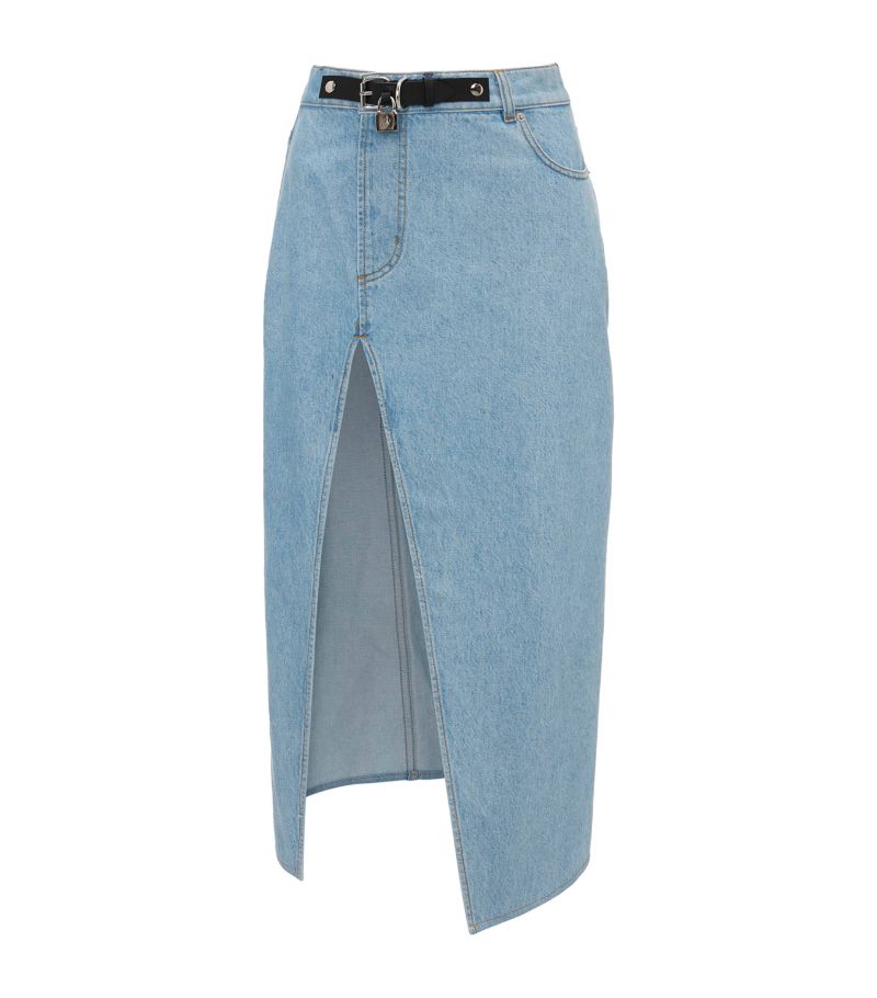 Jw Anderson JW Anderson Denim Padlock Midi Skirt