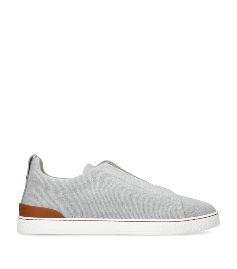 zegna Zegna Denim Triple Stitch Sneakers