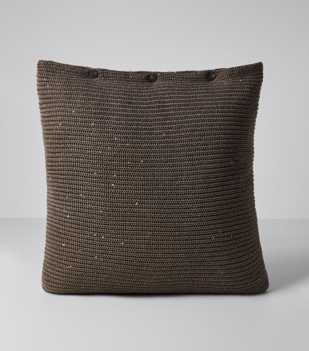 Brunello Cucinelli Brunello Cucinelli Ribbed Cushion (50Cm X 50Cm)