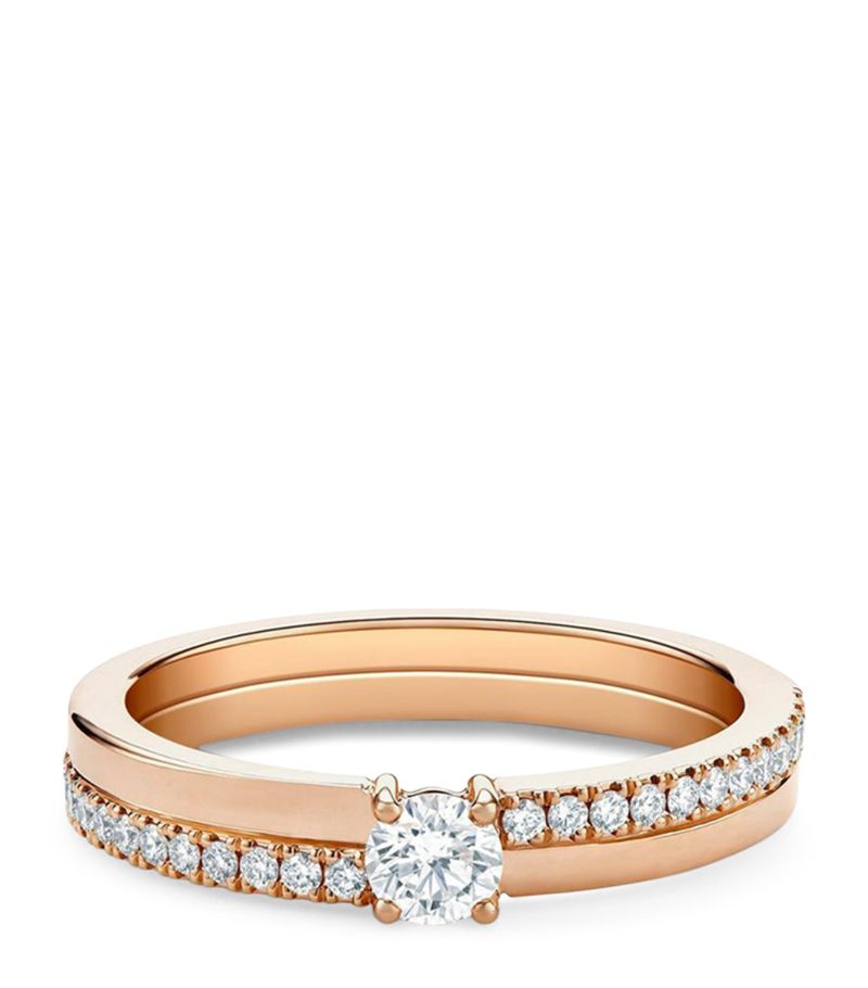 De Beers Jewellers De Beers Jewellers Rose Gold And Diamond Bridal The Promise Solitaire Ring