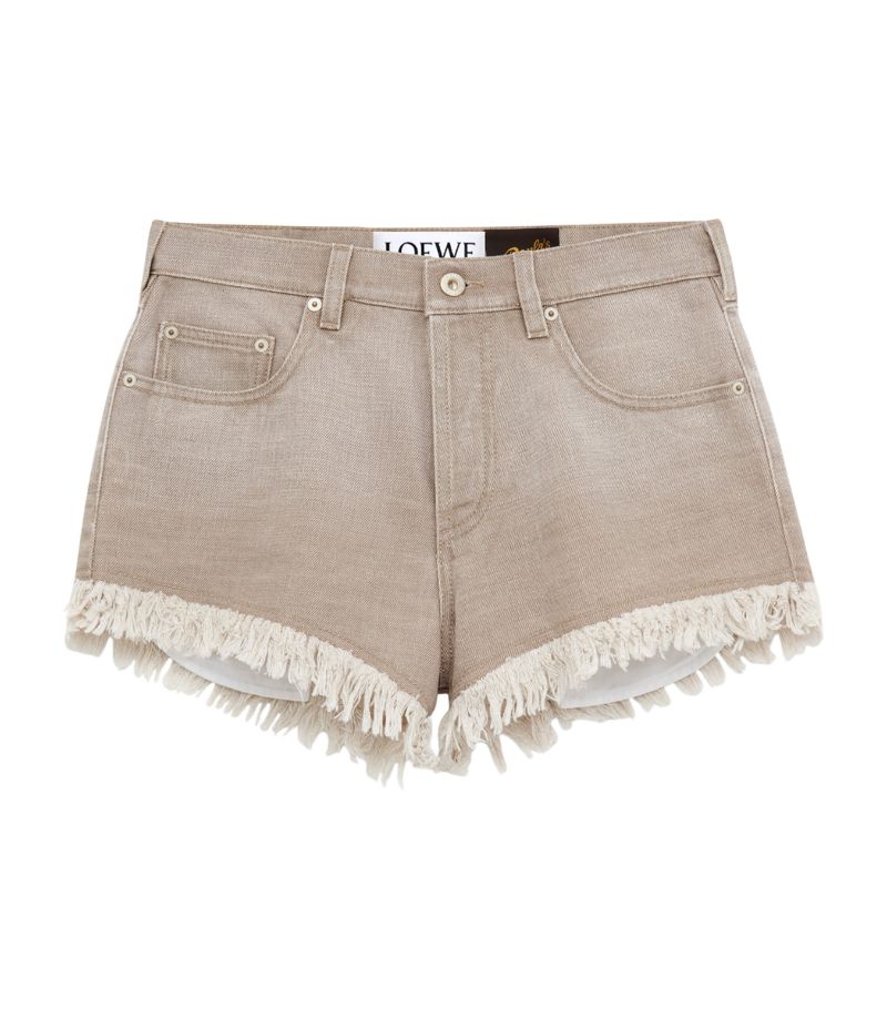 Loewe Loewe X Paula'S Ibiza Fringe Denim Shorts