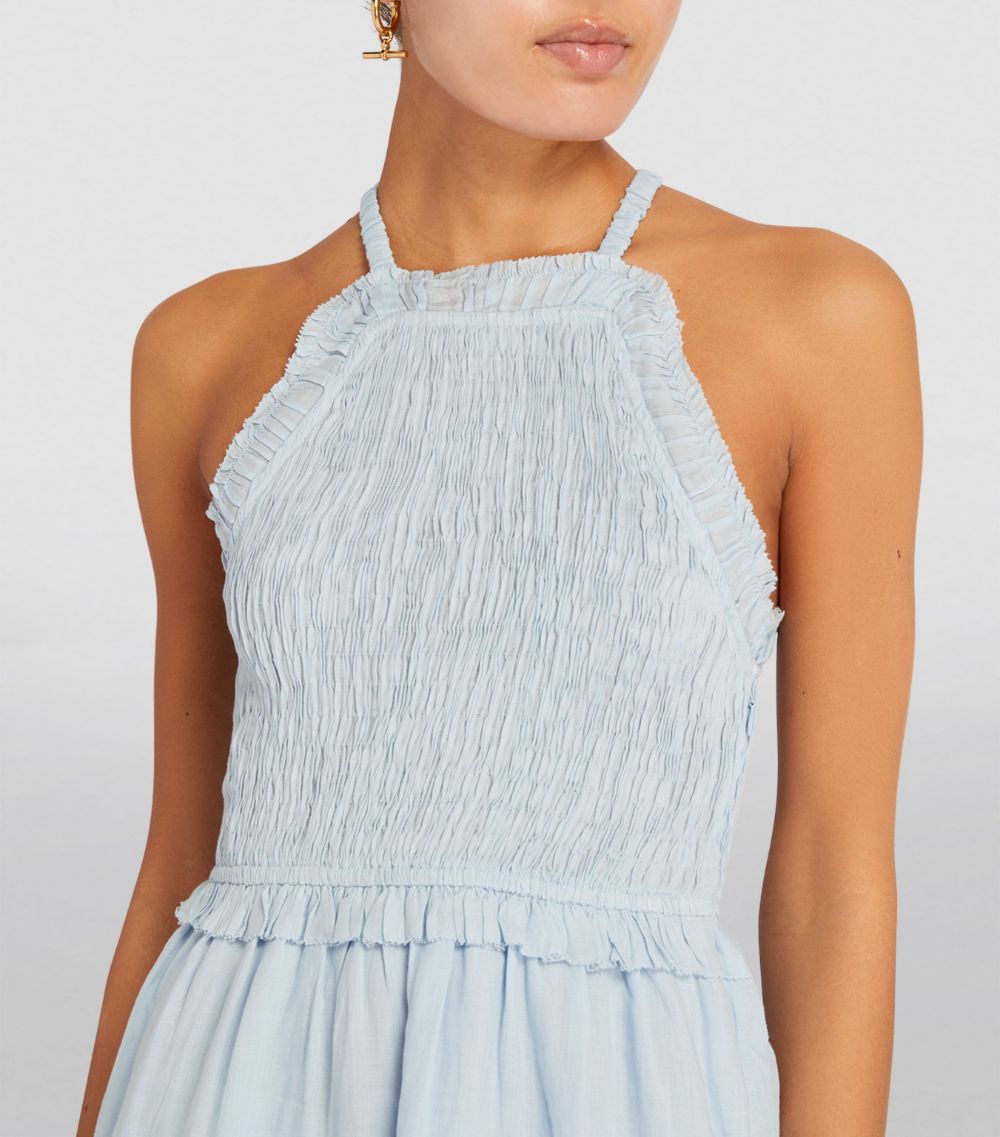 Sea Sea Ramie Smocked Cole Midi Dress