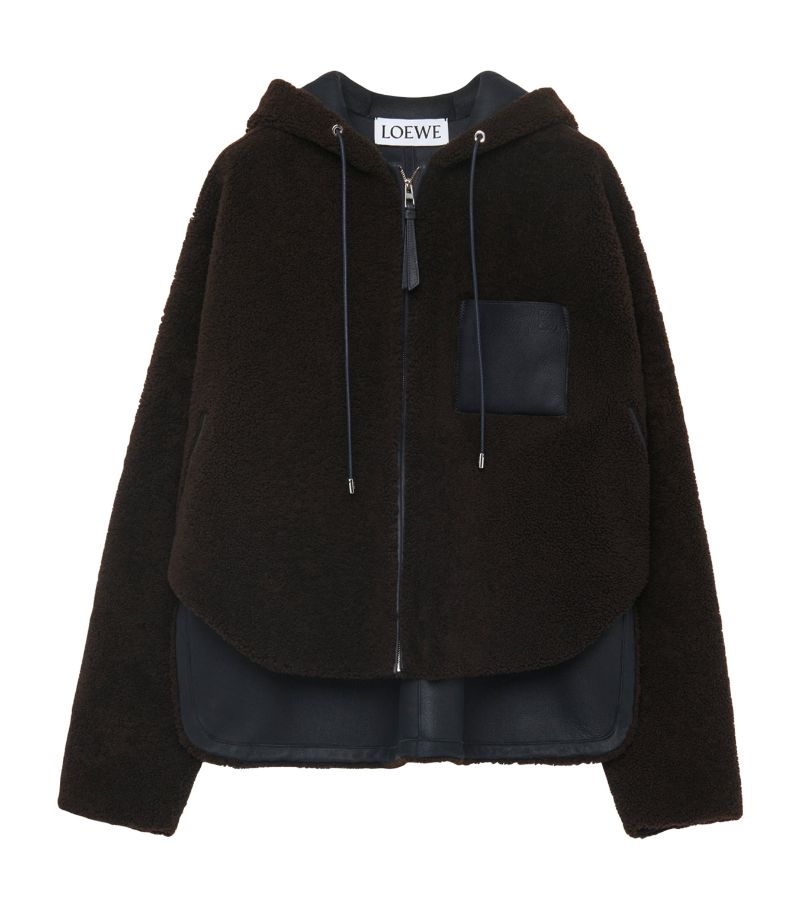 Loewe LOEWE Shearling Hooded Jacket