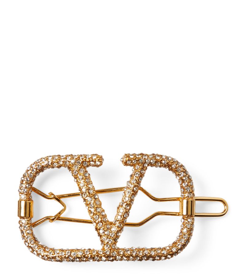 VALENTINO GARAVANI Valentino Garavani Embellished Vlogo Hair Clip