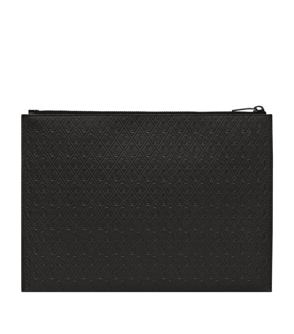 Saint Laurent Saint Laurent Leather Zipped Tablet Holder