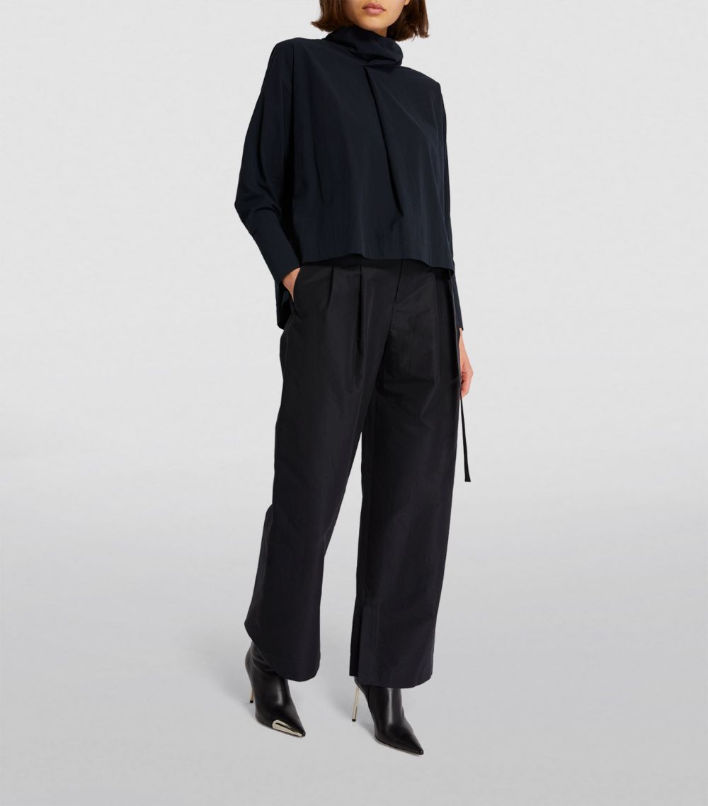 Issey Miyake Issey Miyake Belted Enfold Wide-Leg Trousers