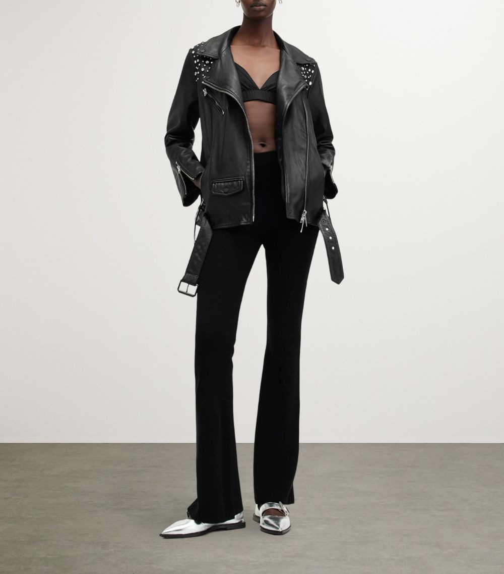 Allsaints Allsaints Leather Rhinestone Billie Jacket