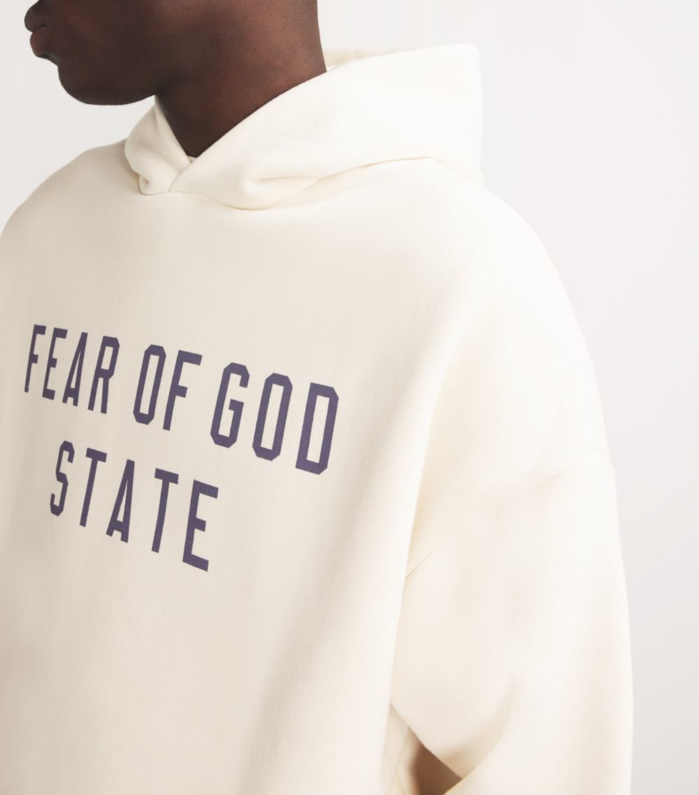 Fear Of God Essentials Fear Of God Essentials Cotton-Blend Logo Hoodie