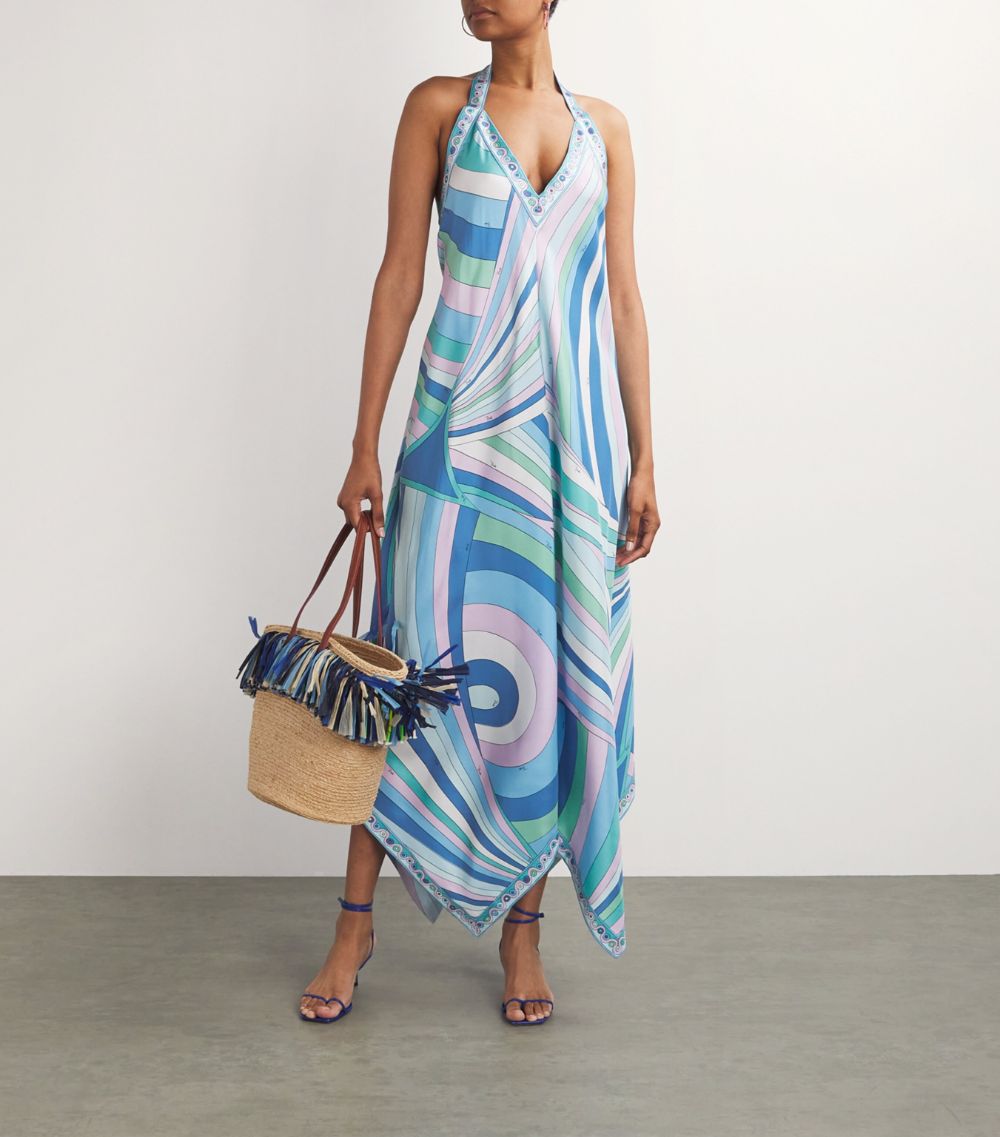 Emilio Pucci Pucci Silk Asymmetric Halterneck Dress