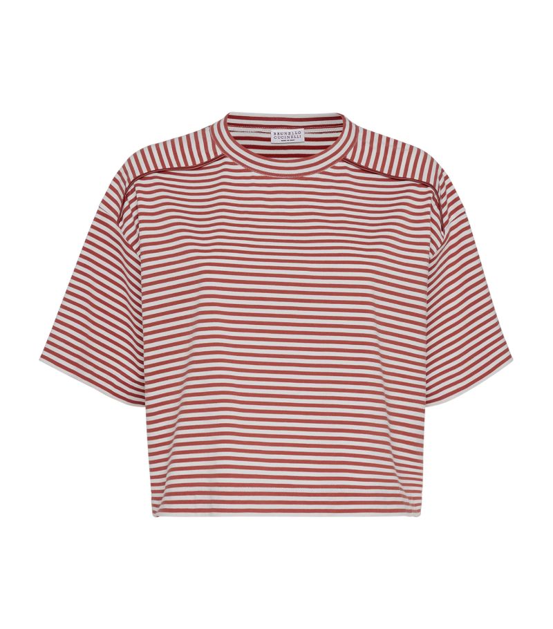 Brunello Cucinelli Brunello Cucinelli Cotton Striped T-Shirt