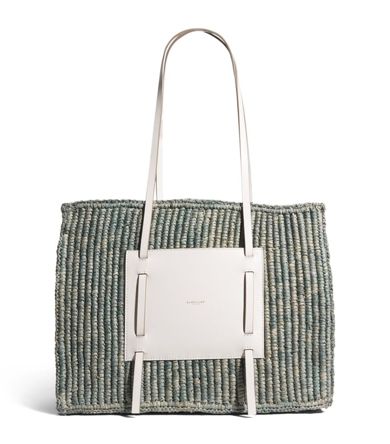 Demellier Demellier Raffia-Leather Capri Tote Bag