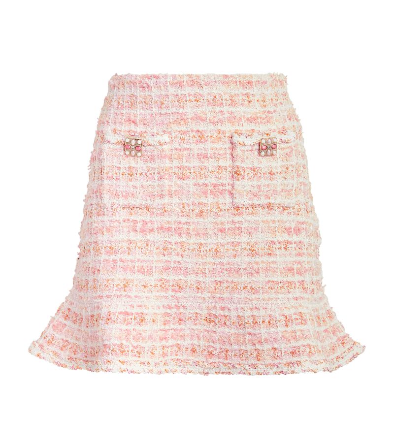 Self-Portrait Self-Portrait Bouclé Check Mini Skirt