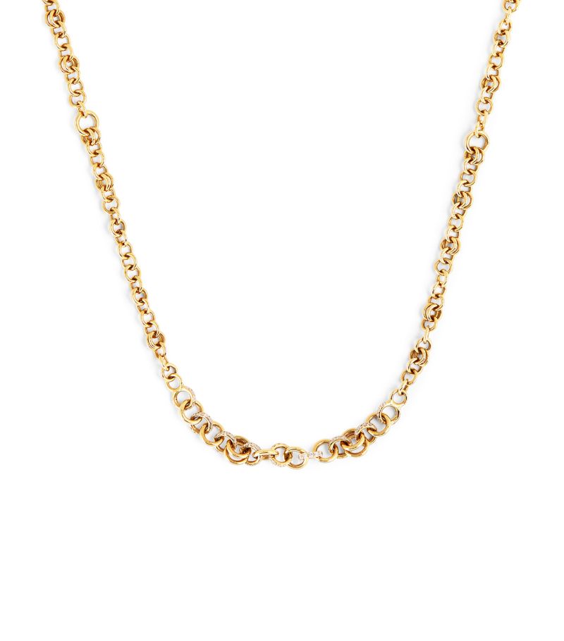 Spinelli Kilcollin Spinelli Kilcollin Gold And Diamond Gravity Chain Necklace