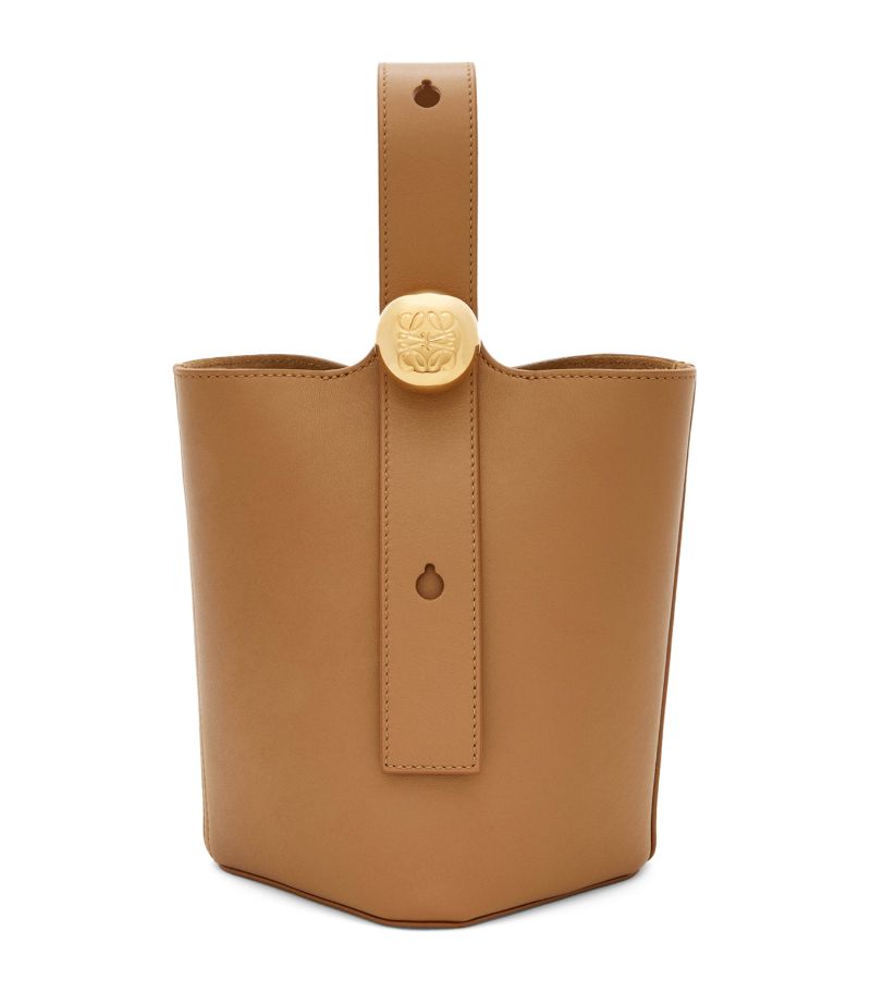 Loewe Loewe Mini Leather Pebble Bucket Bag