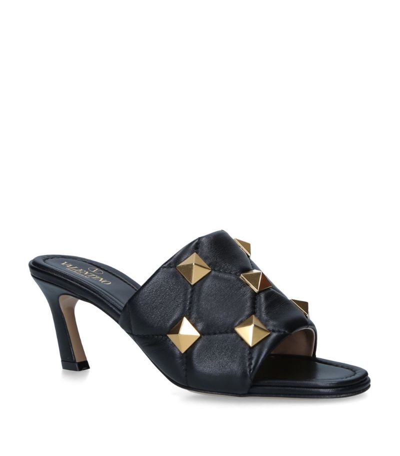 VALENTINO GARAVANI Valentino Garavani Leather Oversized Rockstud Mules 65