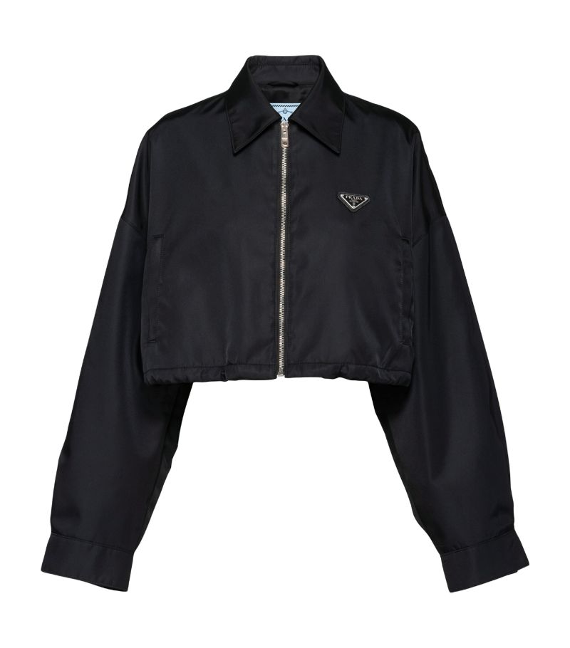 Prada Prada Crop Collared Re-Nylon Jacket