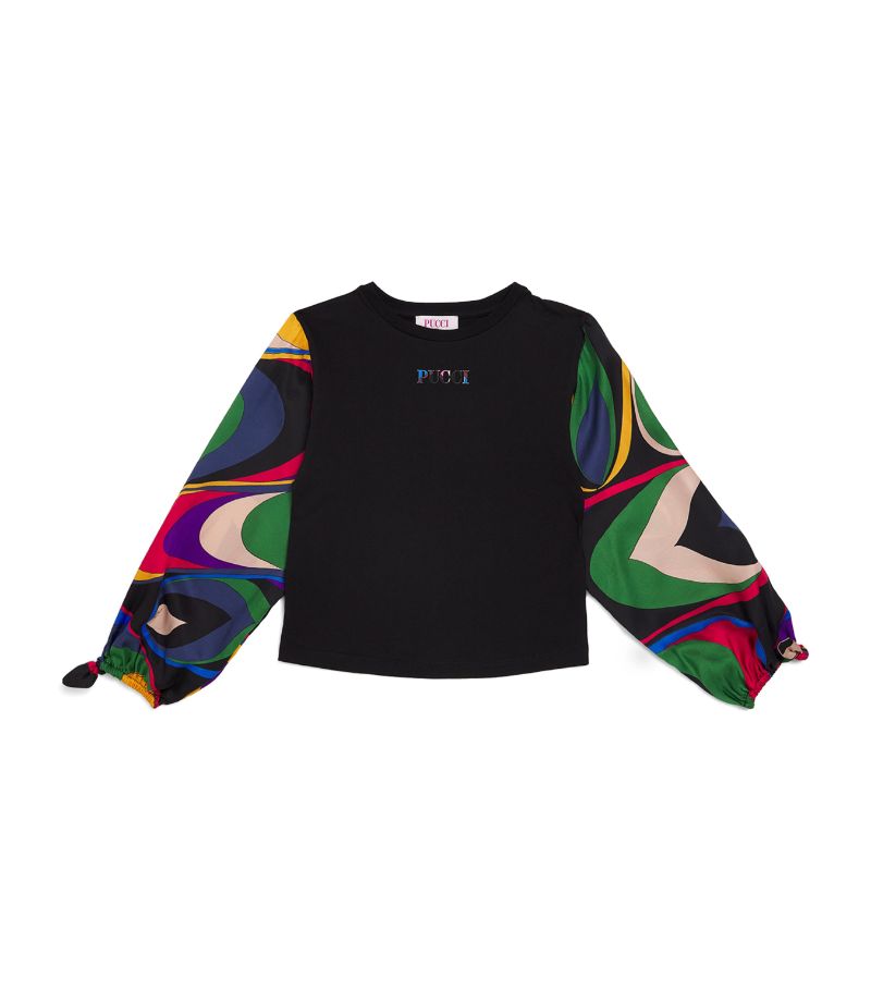 Pucci Junior Pucci Junior Contrast-Sleeve T-Shirt (4-10 Years)