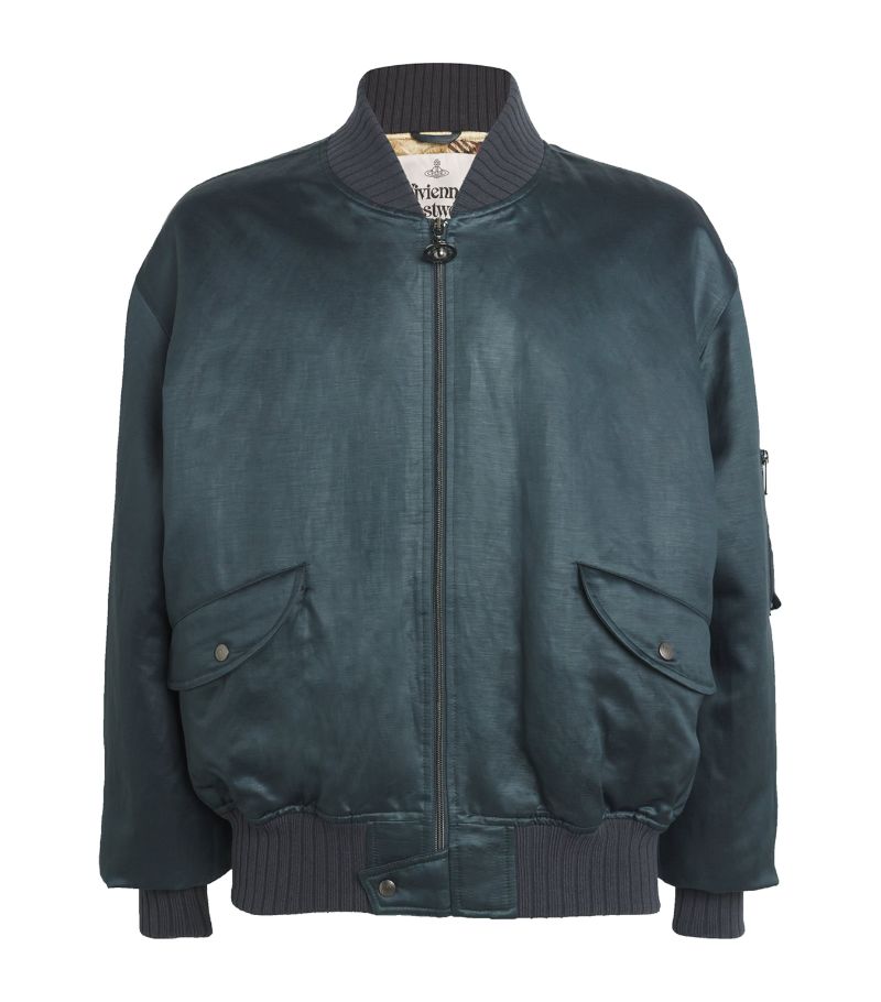 Vivienne Westwood Vivienne Westwood Linen-Blend Bomber Jacket