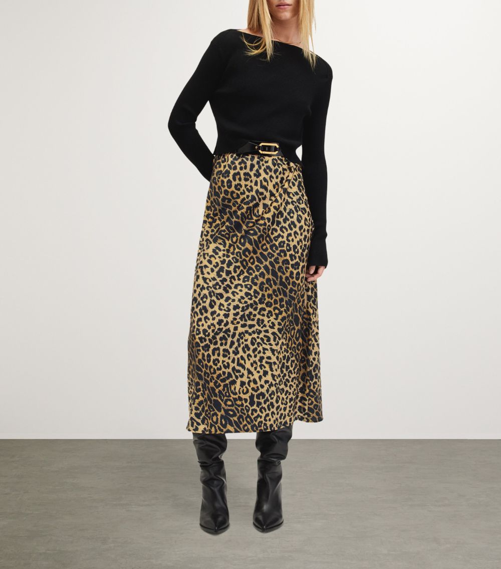 Allsaints Allsaints Leopard Print 2-In-1 Hera Dress