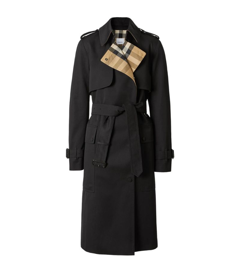 Burberry Burberry Check-Panel Trench Coat