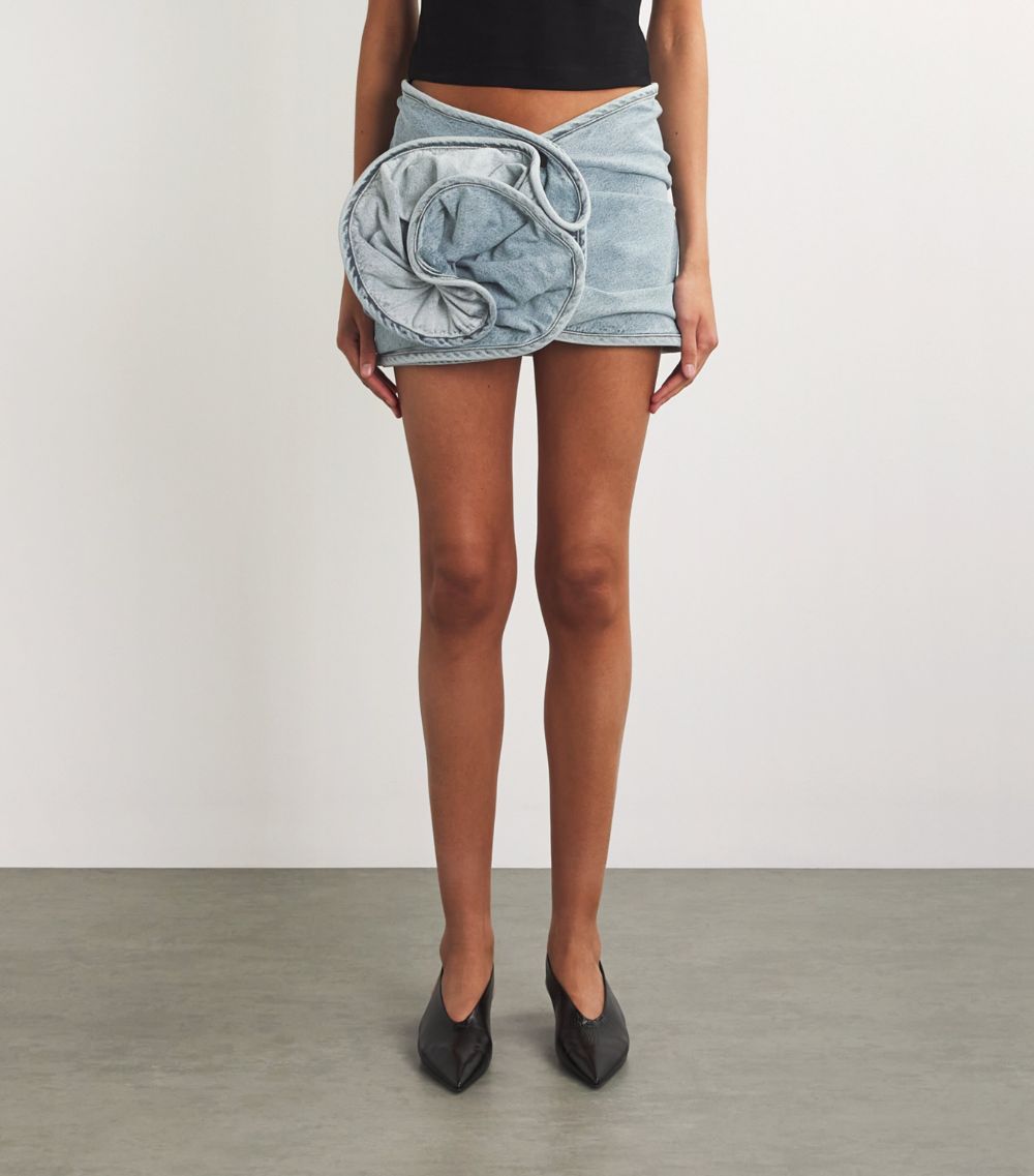 Magda Butrym Magda Butrym Draped Denim Mini Skirt