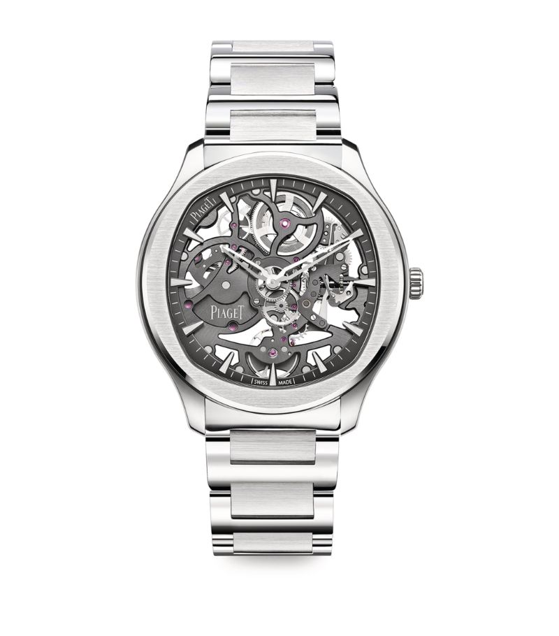 Piaget Piaget Stainless Steel Polo Skeleton Grey-Hued Watch 42Mm