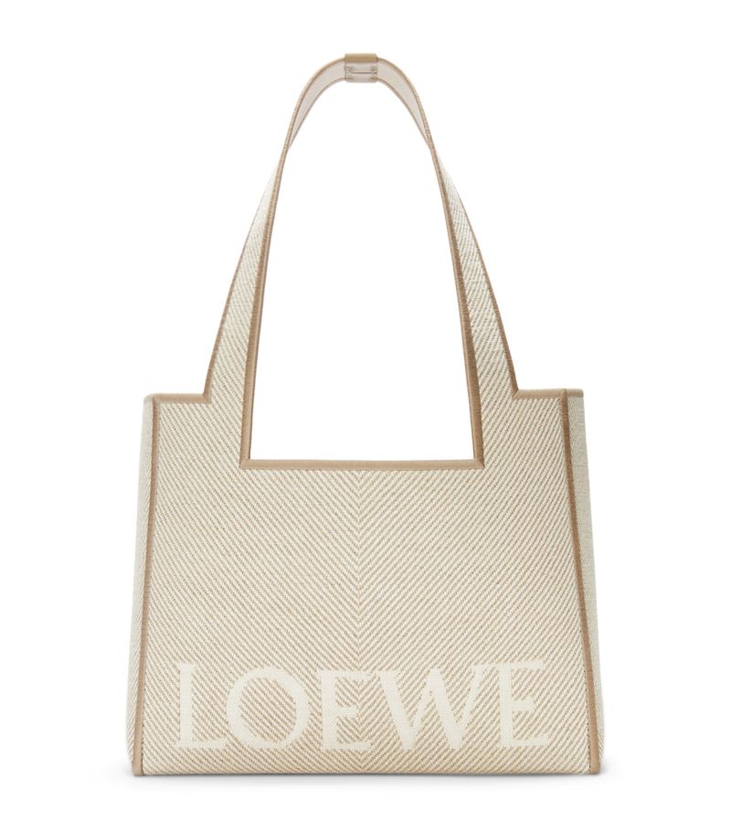 Loewe Loewe Medium Canvas Font Tote Bag