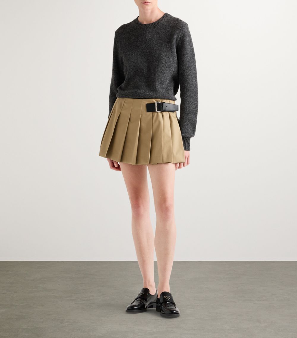 Prada Prada Cotton Twill Mini Skirt