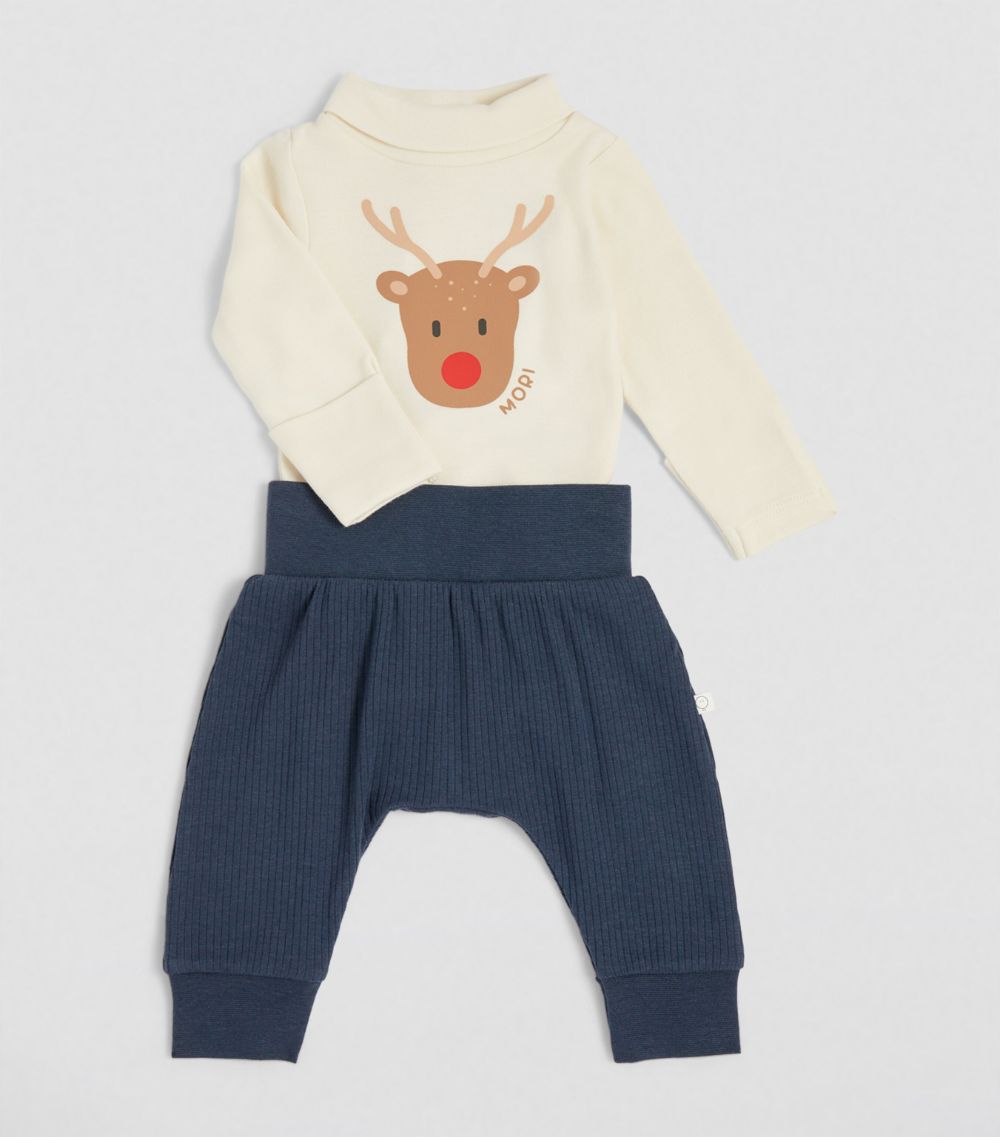 Mori MORI Reindeer Rollneck Bodysuit (0-18 Months)