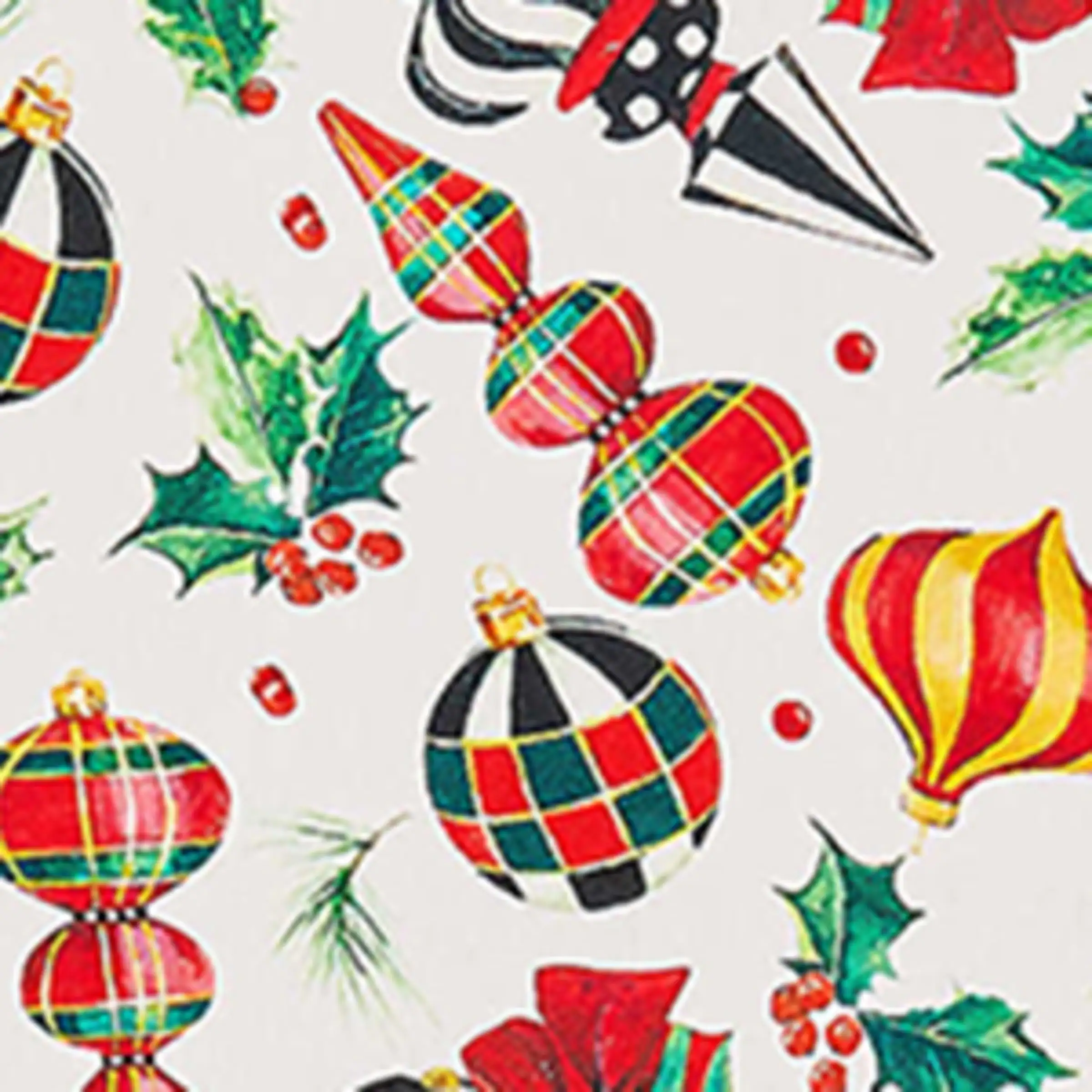 Mackenzie-Childs MacKenzie-Childs Cotton Deck The Halls Table Runner