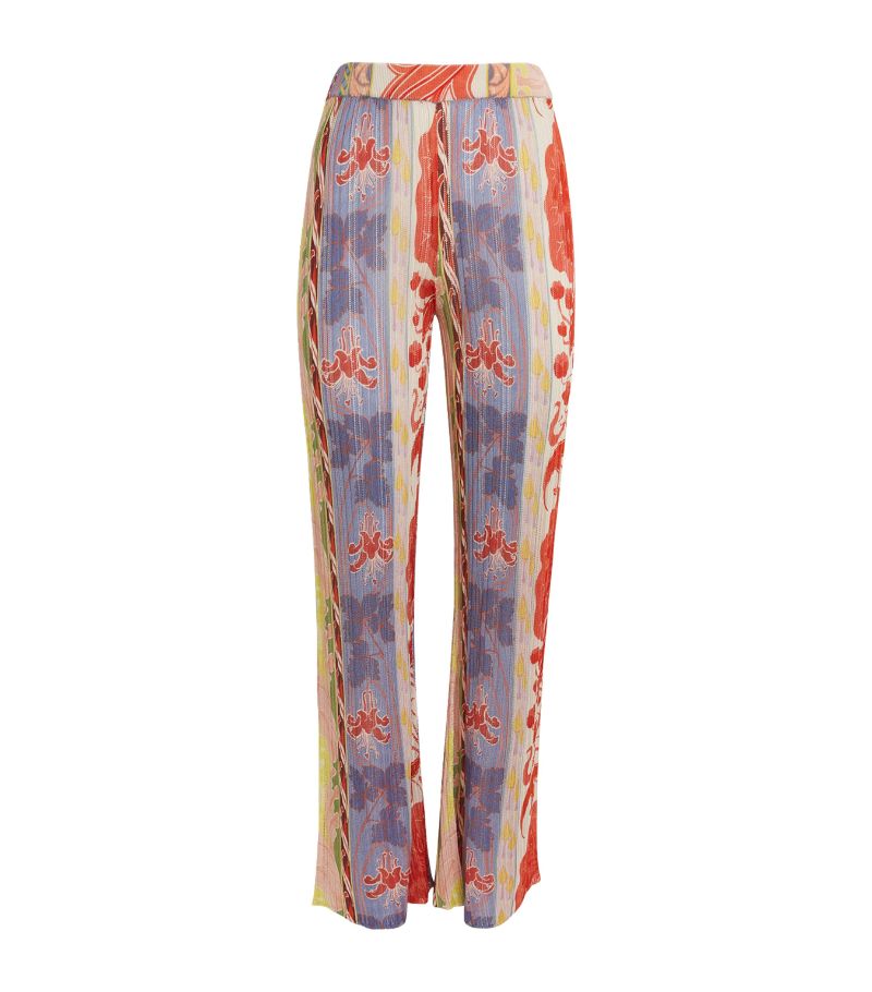 Etro Etro Printed Plissé Trousers