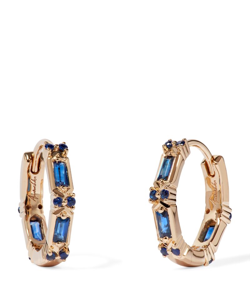 Annoushka Annoushka Yellow Gold And Sapphire Hoop Earrings