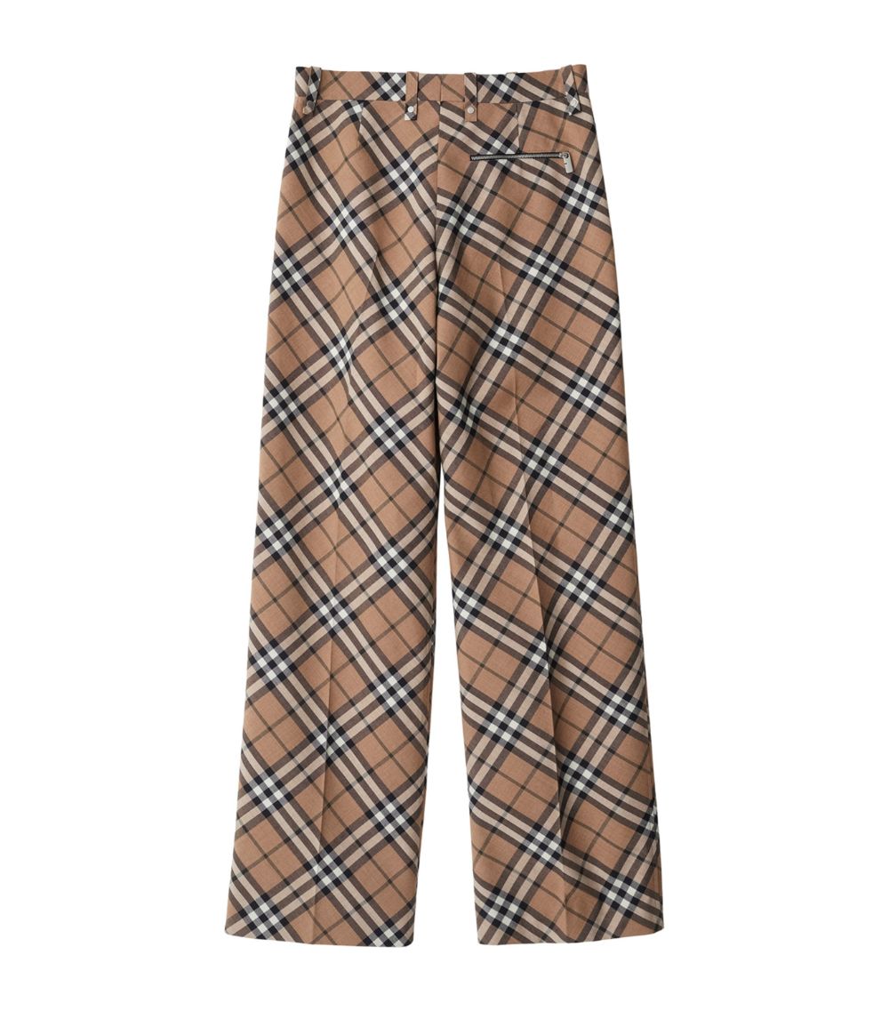 Burberry Burberry Wool-Blend Check Tailored Trousers