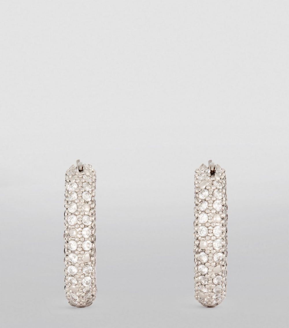 Jil Sander Jil Sander Crystal-Embellished Brilliance Hoop Earrings