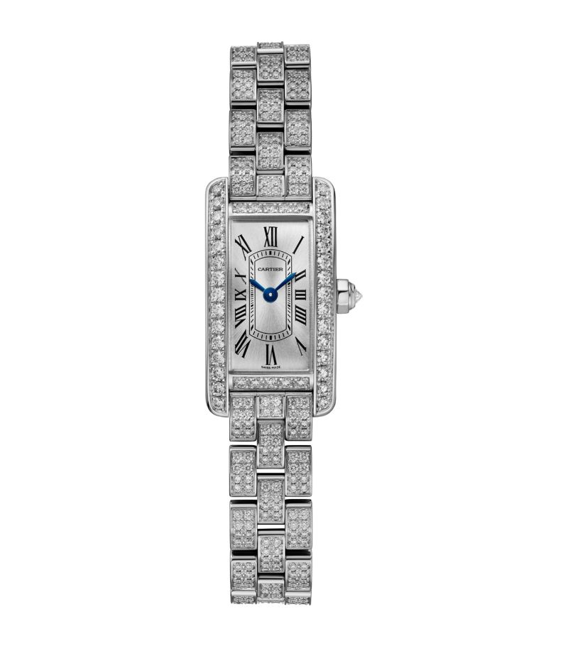 Cartier Cartier Mini White Gold And Diamond Tank Américaine Watch 28Mm