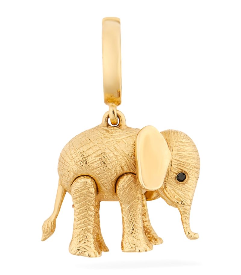 Annoushka Annoushka Yellow Gold And Diamond Baby Elephant Charm