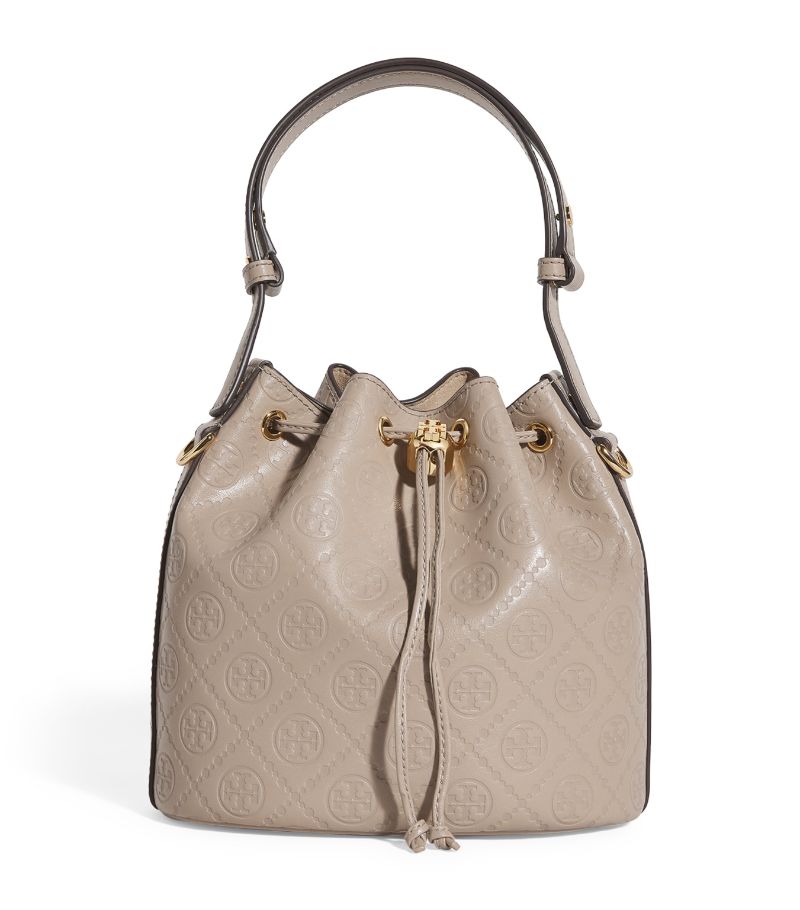 Tory Burch Tory Burch Leather T Monogram Bucket Bag