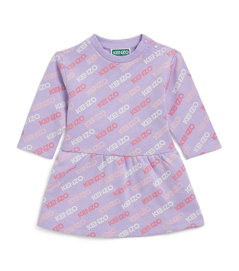 Kenzo Kids Kenzo Kids Cotton Fleece Logo Dress (6-18 Months)