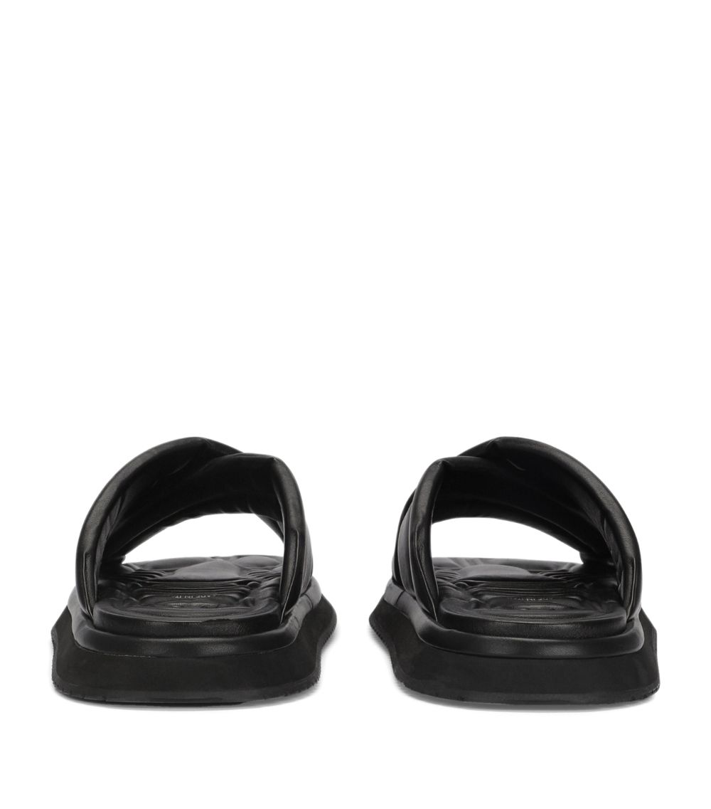 Dolce & Gabbana Dolce & Gabbana Faux Leather Padded Slides