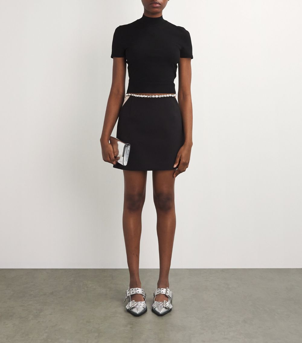  Sandro Crystal-Waist Mini Skirt