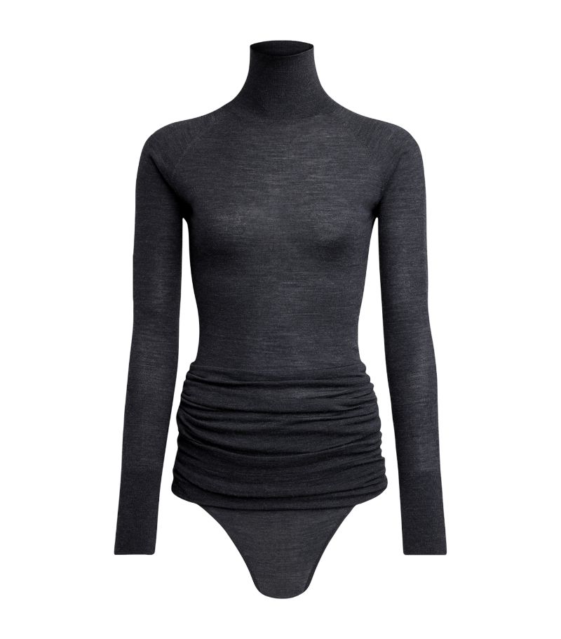 Alaïa Alaïa Wool Draped Bodysuit